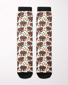 Lucky Bears secret limited edition boot socks, showing the full pattern layout