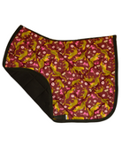 Ready to Play saddle pad folded back to show the breathable mesh underside and quilted lining
