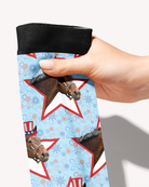 My __ For President custom photo equestrian boot socks, alternate angle, by Dreamers & Schemers