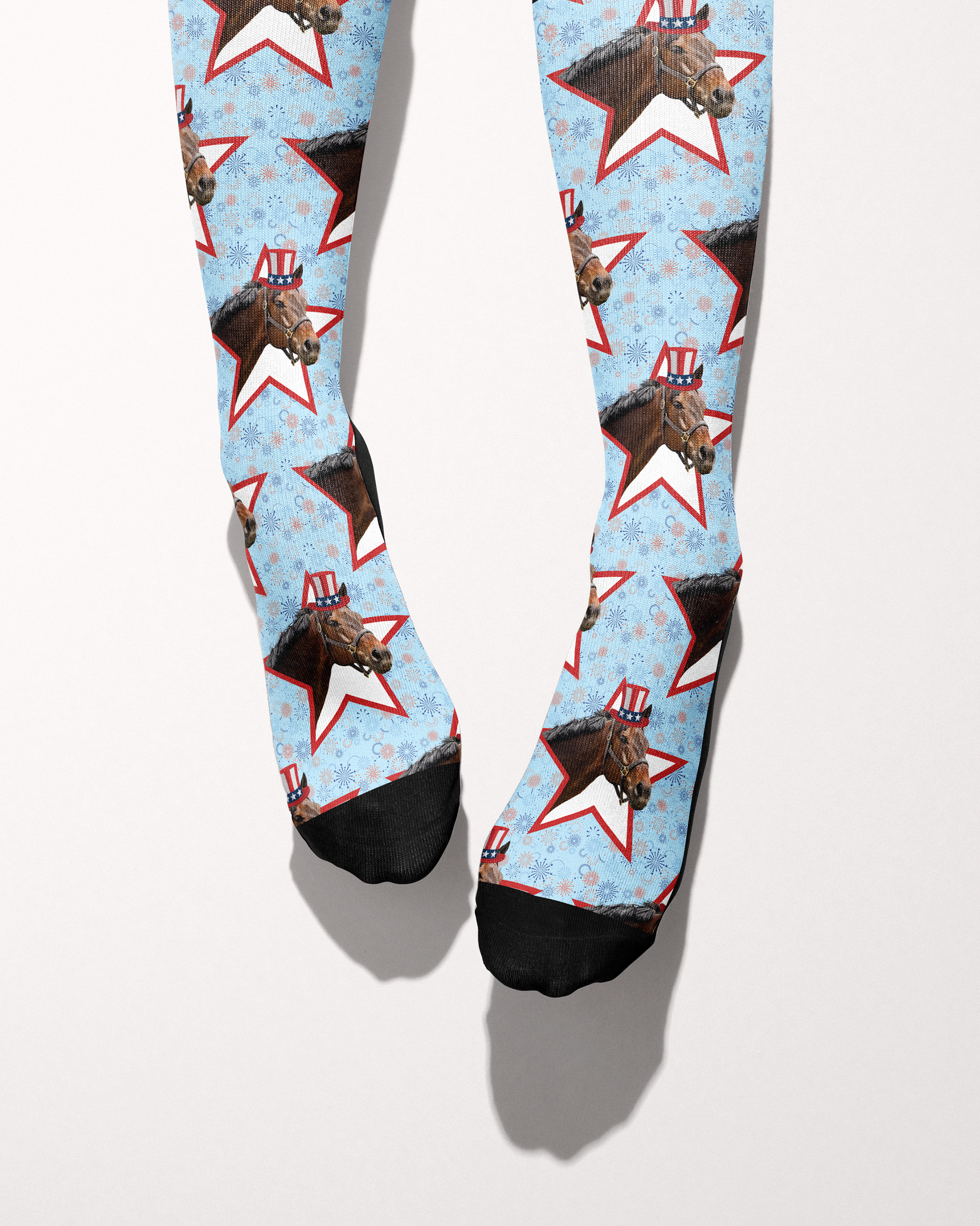 My __ For President custom photo equestrian boot socks, additional view