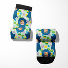 Custom Blue Ribbon Socks with lucky treats and personalized pet photo design