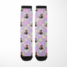 Custom horseshoe pattern socks with smiley faces and personalized photo print