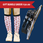 Zero Fox Given Bundle featuring fox print riding socks and silver fox spur straps under $50 gift set