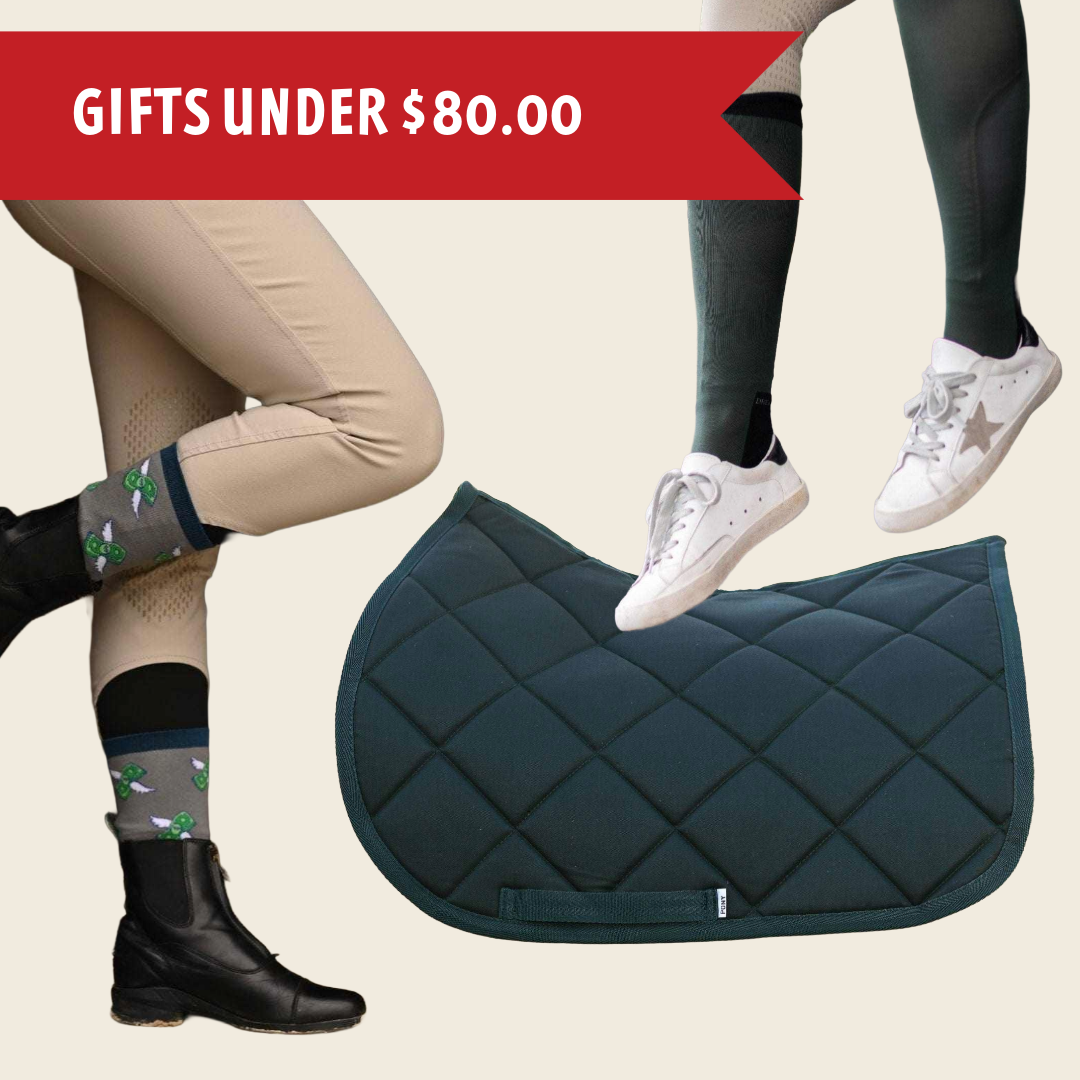 Manifesting Money Bundle with hunter green saddle pad and life with horses money socks