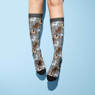 Limited edition Virgo zodiac boot socks with horse pattern, made in USA, one size fits most