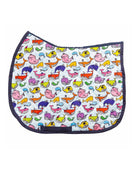 Whale Whale Whale all-purpose saddle pad with whale ocean print, by Dreamers & Schemers
