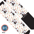 Custom boot socks with personalized photo and vegetable pattern design