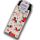 Year of the Horse Pair & A Spare black top boot socks with flat-seam toe and breathable knit