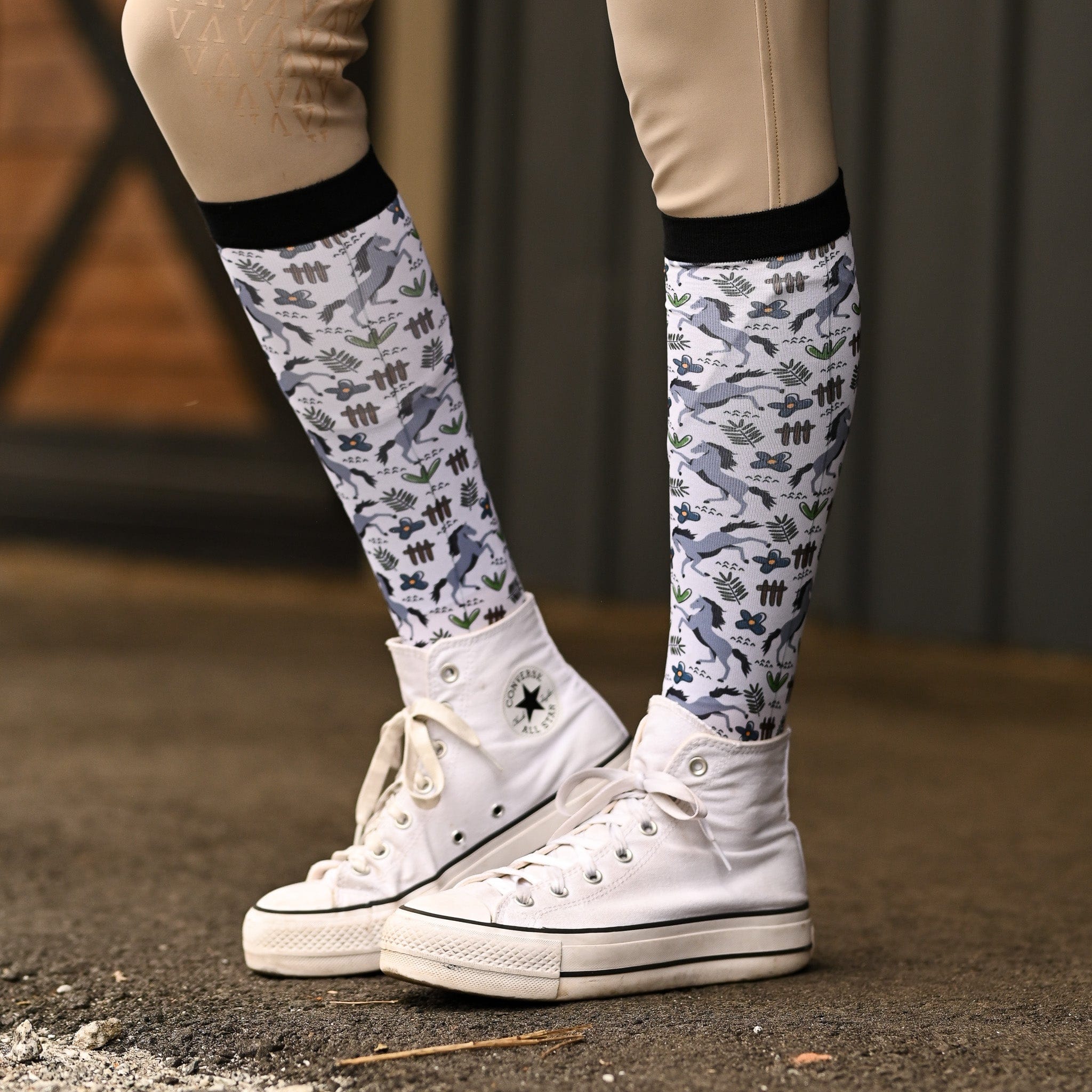 dreamers & schemers Pair & A Spare A Horse is a Horse Pair & a Spare equestrian boot socks boot socks thin socks riding socks pattern socks tall socks funny socks knee high socks horse socks horse show socks