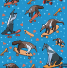 Anteaters Ollie Pair & a Spare equestrian boot socks, showing the full pattern layout