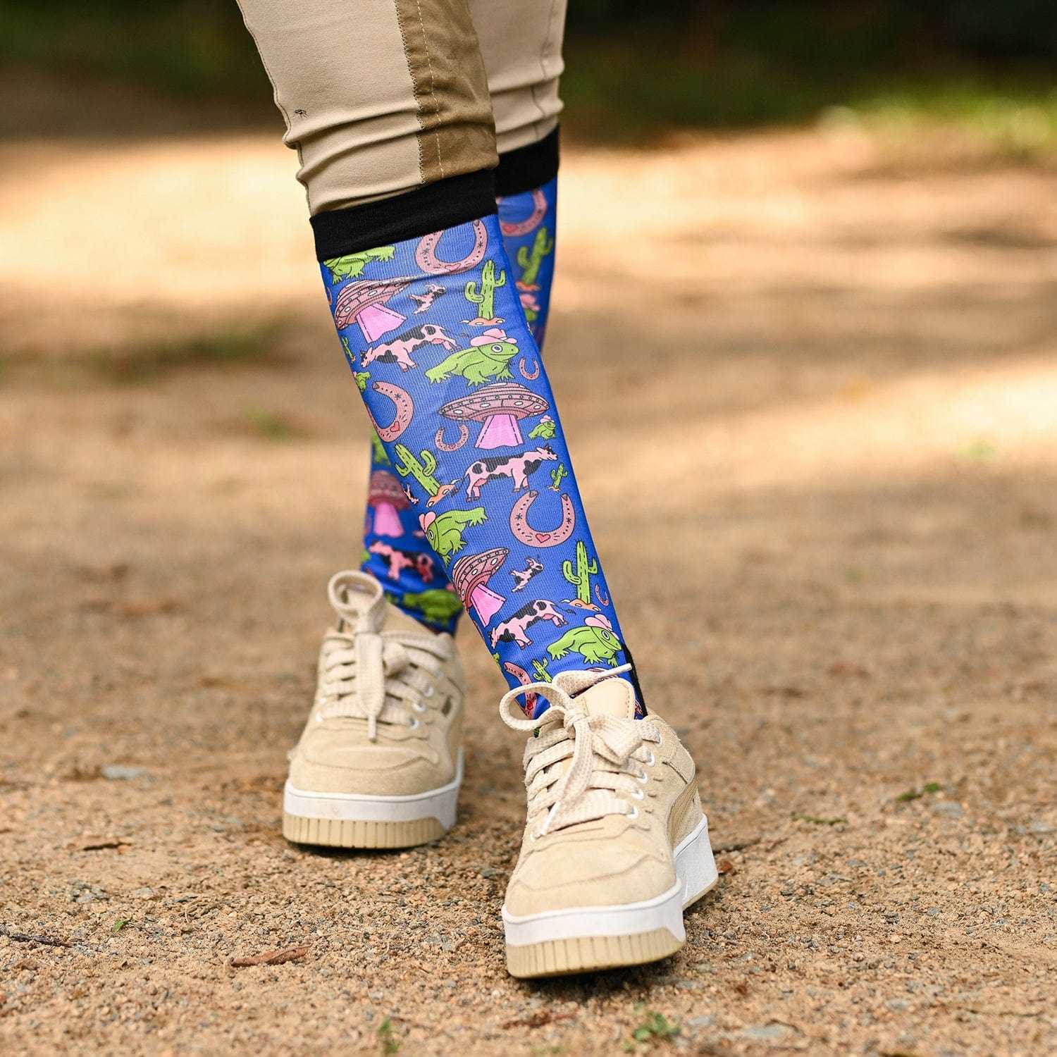 dreamers & schemers Pair & A Spare Beam Me Up  Pair & a Spare Socks equestrian boot socks boot socks thin socks riding socks pattern socks tall socks funny socks knee high socks horse socks horse show socks