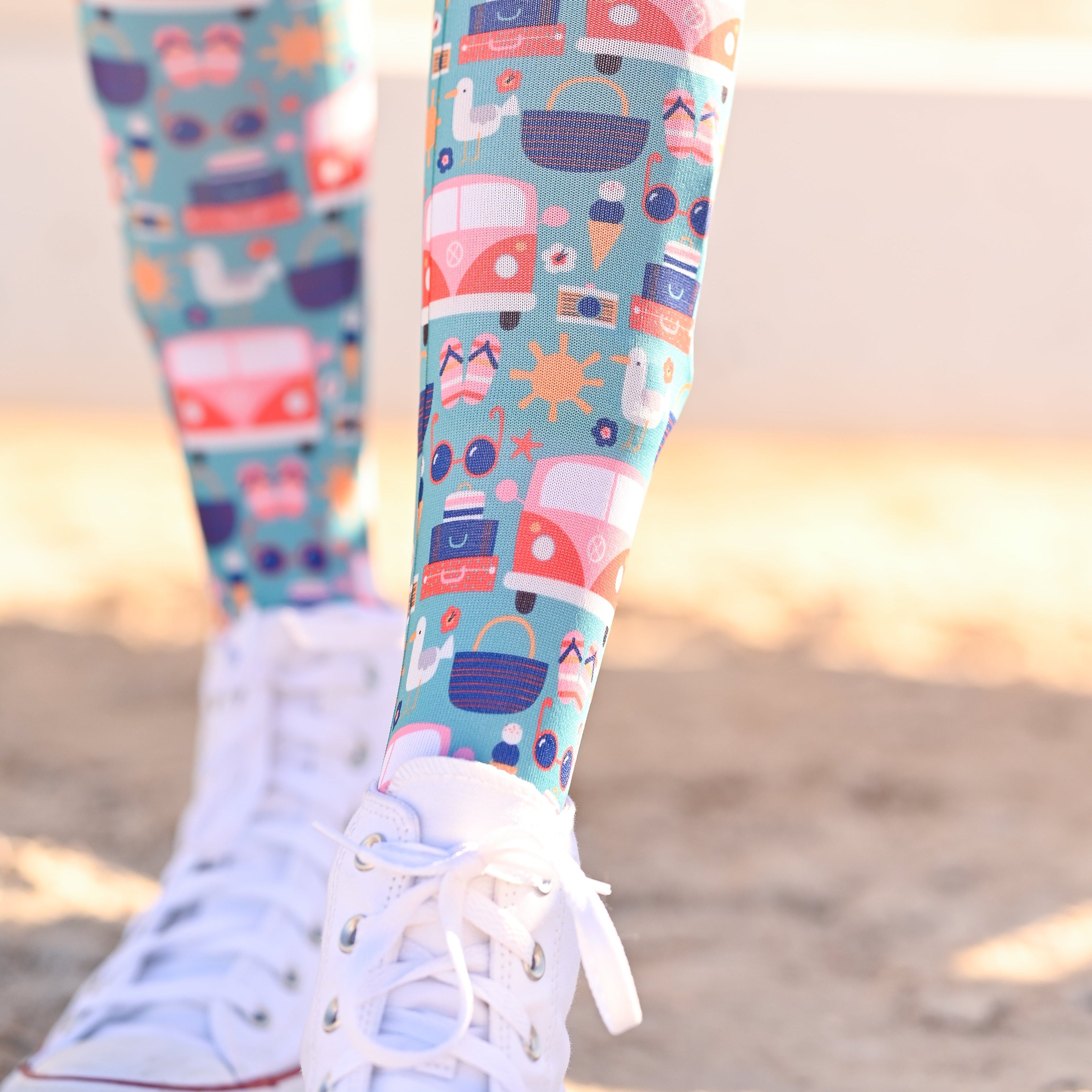 dreamers & schemers Pair & A Spare Beep Beep Youth Pair & a Spare equestrian boot socks boot socks thin socks riding socks pattern socks tall socks funny socks knee high socks horse socks horse show socks