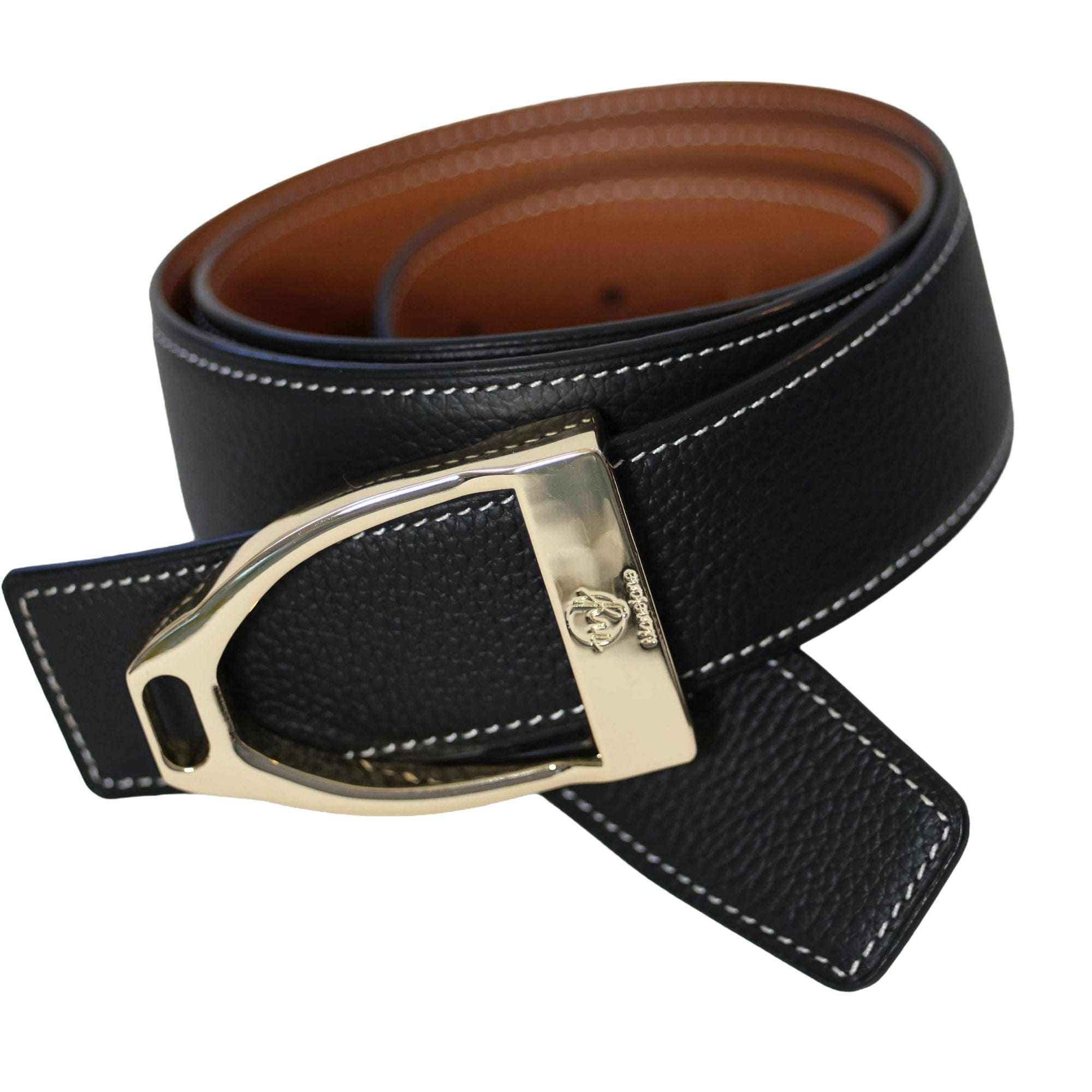 ManeJane Belt Black/Chestnut Reversible Leather Belt Strap equestrian boot socks boot socks thin socks riding socks pattern socks tall socks funny socks knee high socks horse socks horse show socks