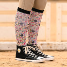 dreamers & schemers Pair & A Spare Brain Candy Pair & a Spare equestrian boot socks boot socks thin socks riding socks pattern socks tall socks funny socks knee high socks horse socks horse show socks