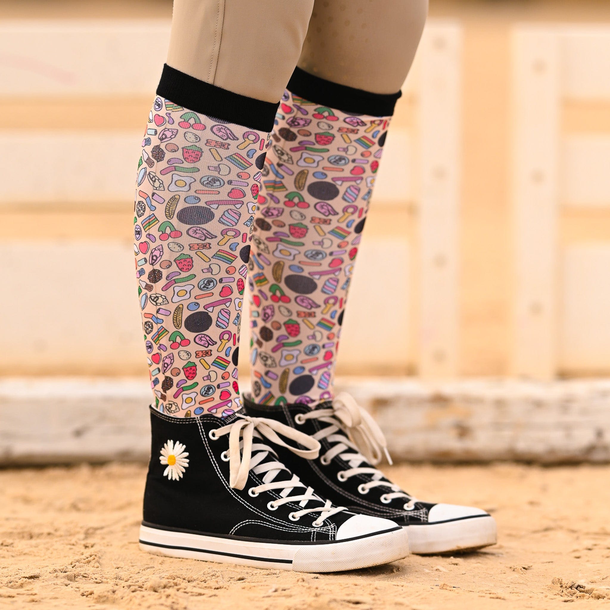 dreamers & schemers Pair & A Spare Brain Candy Pair & a Spare equestrian boot socks boot socks thin socks riding socks pattern socks tall socks funny socks knee high socks horse socks horse show socks