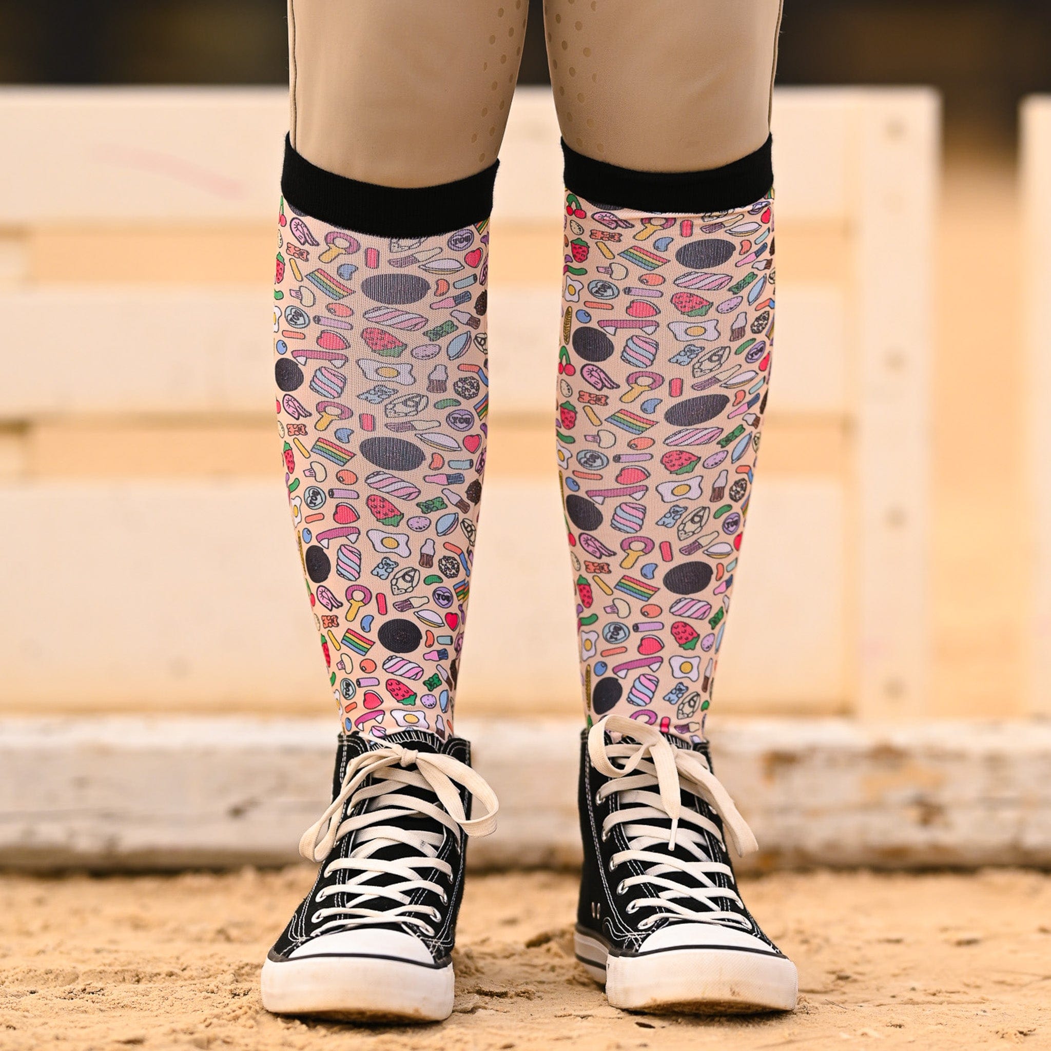 dreamers & schemers Pair & A Spare Brain Candy Pair & a Spare equestrian boot socks boot socks thin socks riding socks pattern socks tall socks funny socks knee high socks horse socks horse show socks