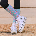 dreamers & schemers Pair & A Spare Brain Freeze Pair & a Spare Socks equestrian boot socks boot socks thin socks riding socks pattern socks tall socks funny socks knee high socks horse socks horse show socks