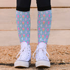 dreamers & schemers Pair & A Spare Brain Freeze Pair & a Spare Socks equestrian boot socks boot socks thin socks riding socks pattern socks tall socks funny socks knee high socks horse socks horse show socks