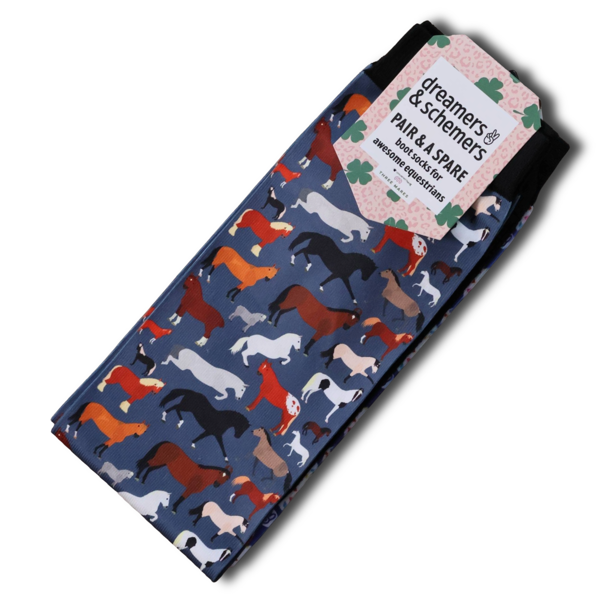 Breeds of the World Pair & a Spare equestrian boot socks, by Dreamers & Schemers