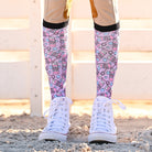 dreamers & schemers Pair & A Spare Bubble Rap Youth Pair & a Spare equestrian boot socks boot socks thin socks riding socks pattern socks tall socks funny socks knee high socks horse socks horse show socks