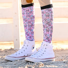 dreamers & schemers Pair & A Spare Bubble Rap Youth Pair & a Spare equestrian boot socks boot socks thin socks riding socks pattern socks tall socks funny socks knee high socks horse socks horse show socks