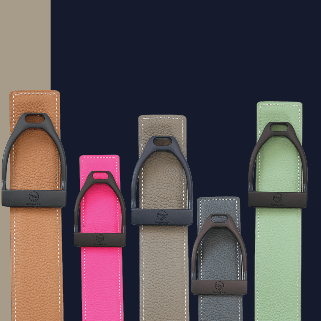 ManeJane Belt Matte Black Buckle Up! Stirrup Belt Buckle equestrian boot socks boot socks thin socks riding socks pattern socks tall socks funny socks knee high socks horse socks horse show socks