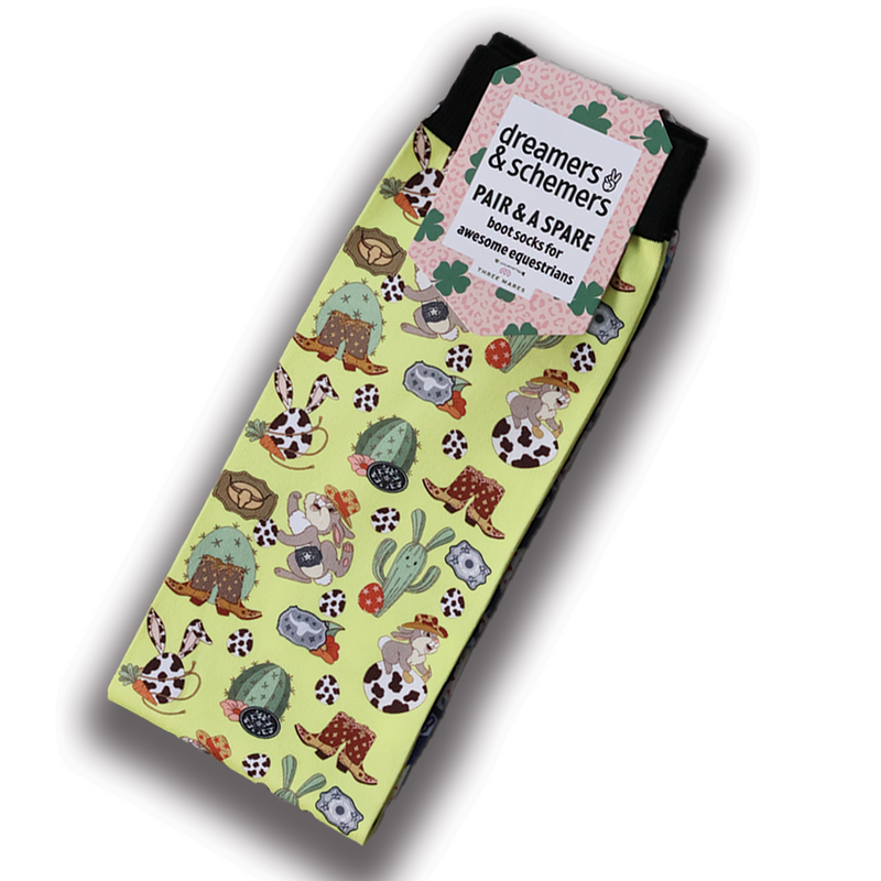 Buckle Bunny Pair black top boot socks with spare sock offer comfort and durability