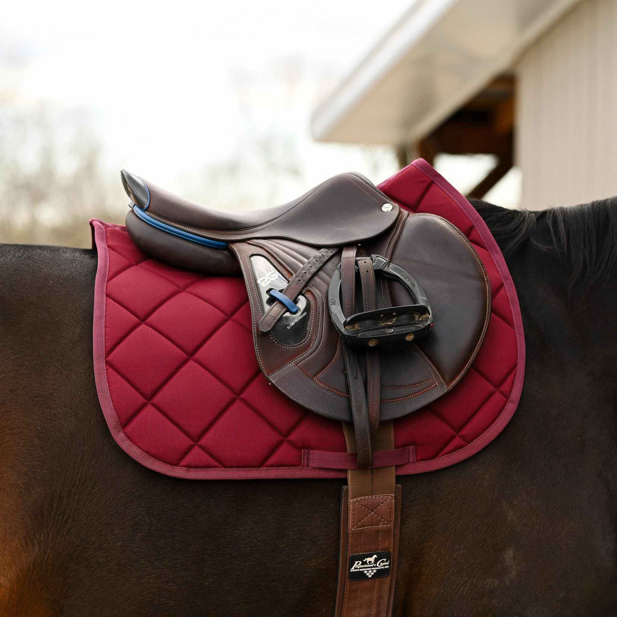Dreamers & Schemers Burgundy Saddle Pad – patterned saddle pad, equestrian gift, horseback riding gear from Dreamers & Schemers Saddle Pads