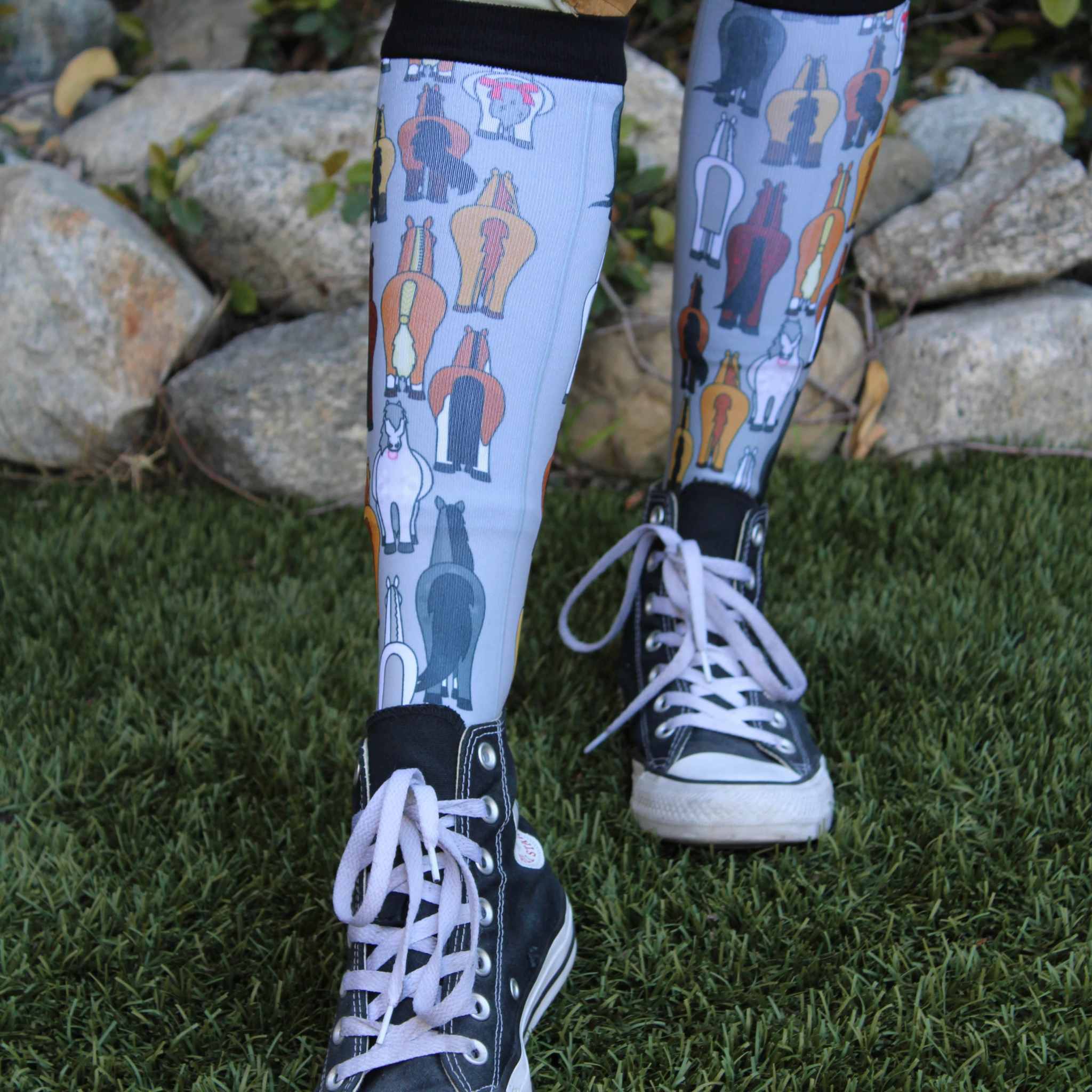 dreamers & schemers Pair & A Spare Butts Pair & a Spare Socks equestrian boot socks boot socks thin socks riding socks pattern socks tall socks funny socks knee high socks horse socks horse show socks
