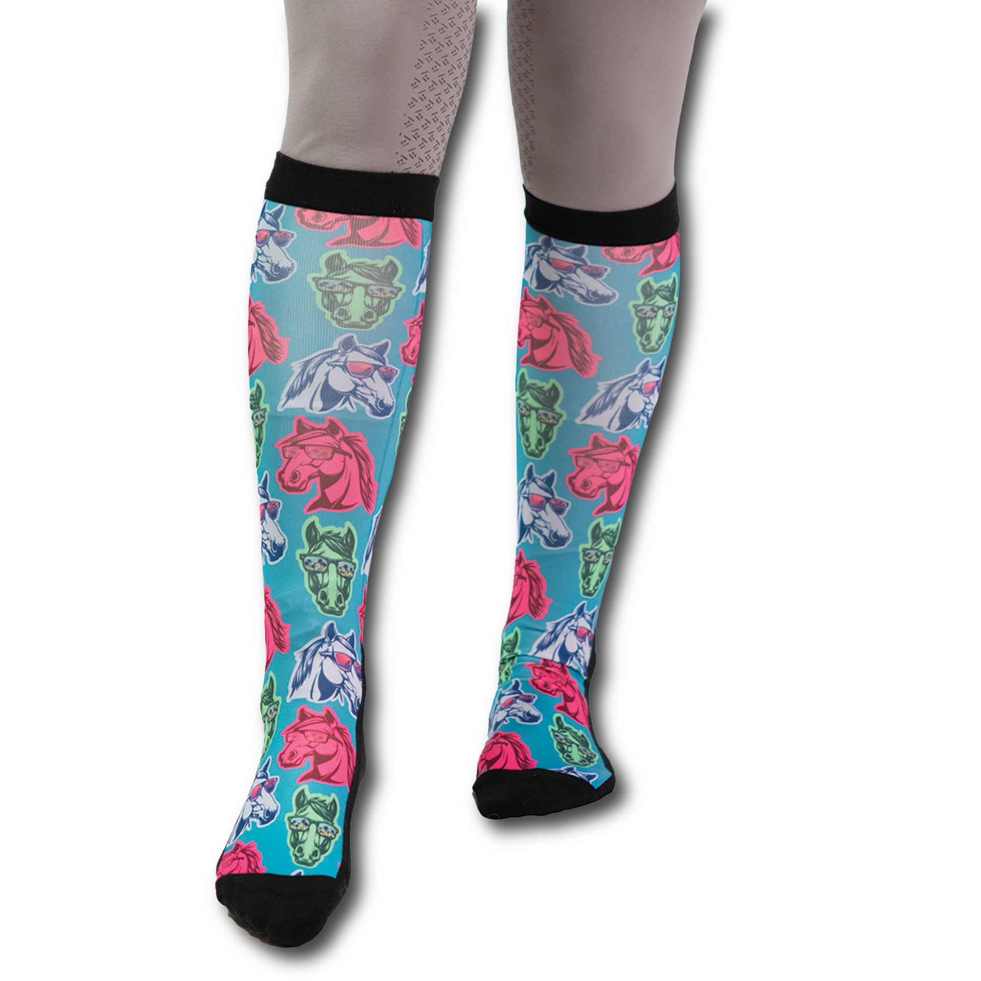 Pair & Spare California Dreamin' boot socks with extra stretch and black knit cuff