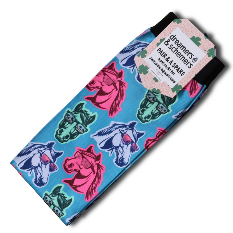 California Dreamin' Pair & A Spare black top boot socks pack of three with flat-seam toe and breathable knit