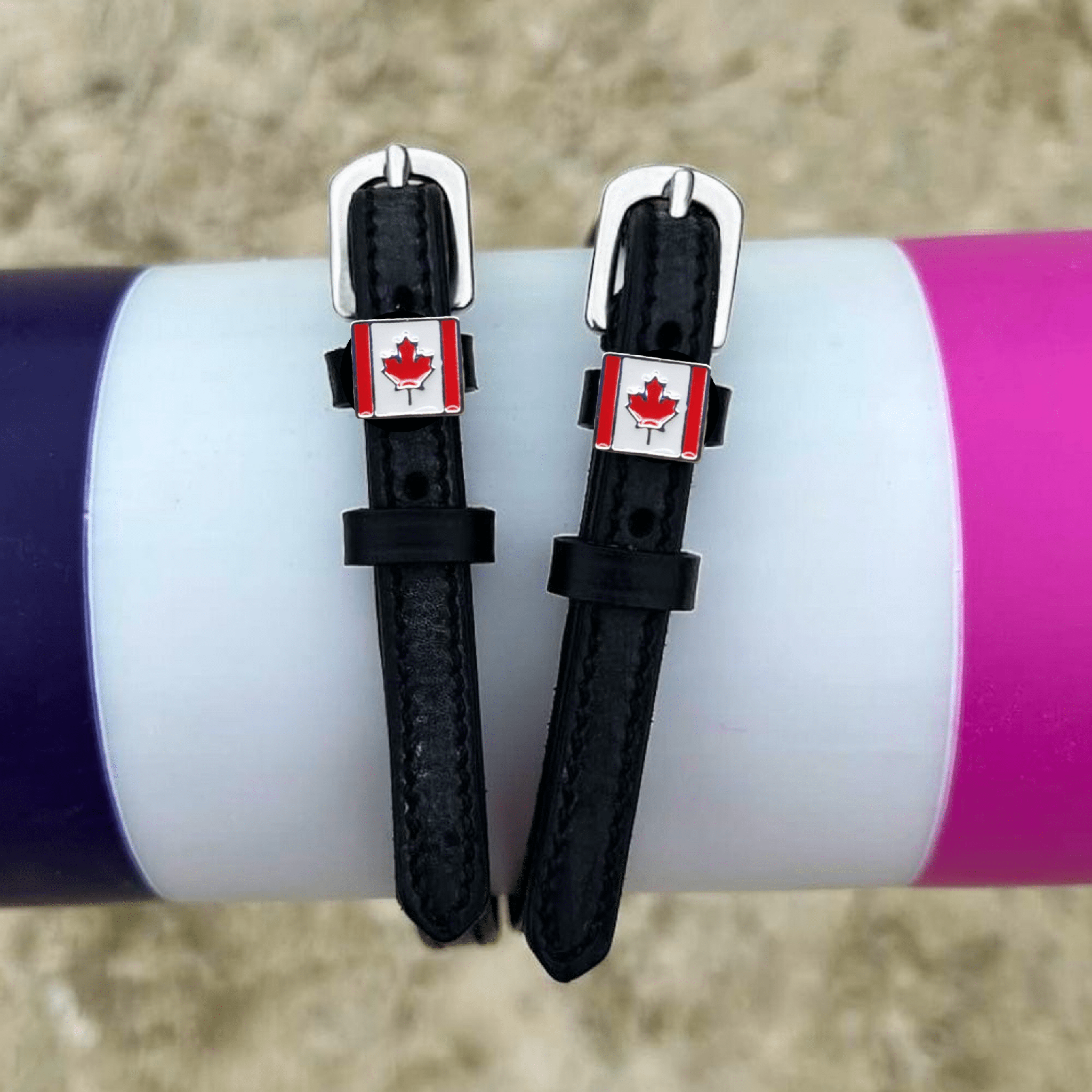 ManeJane Spur Straps Canadian Flag Spur Straps equestrian boot socks boot socks thin socks riding socks pattern socks tall socks funny socks knee high socks horse socks horse show socks