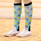 dreamers & schemers Pair & A Spare Cause a Racquet Pair & a Spare equestrian boot socks boot socks thin socks riding socks pattern socks tall socks funny socks knee high socks horse socks horse show socks