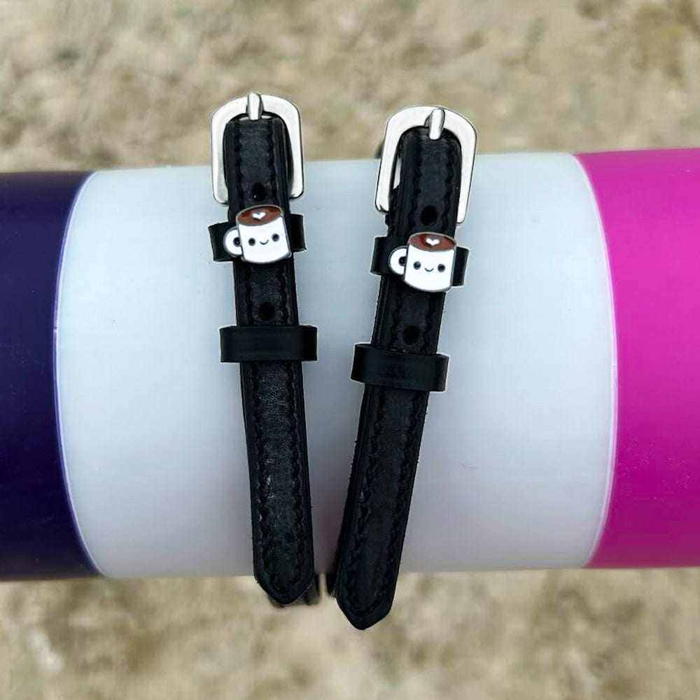 ManeJane Spur Straps Coffee Spur Straps equestrian boot socks boot socks thin socks riding socks pattern socks tall socks funny socks knee high socks horse socks horse show socks