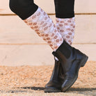 dreamers & schemers Pair & A Spare Cookies & Milk Pair & a Spare Socks equestrian boot socks boot socks thin socks riding socks pattern socks tall socks funny socks knee high socks horse socks horse show socks