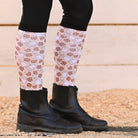 dreamers & schemers Pair & A Spare Cookies & Milk Pair & a Spare Socks equestrian boot socks boot socks thin socks riding socks pattern socks tall socks funny socks knee high socks horse socks horse show socks