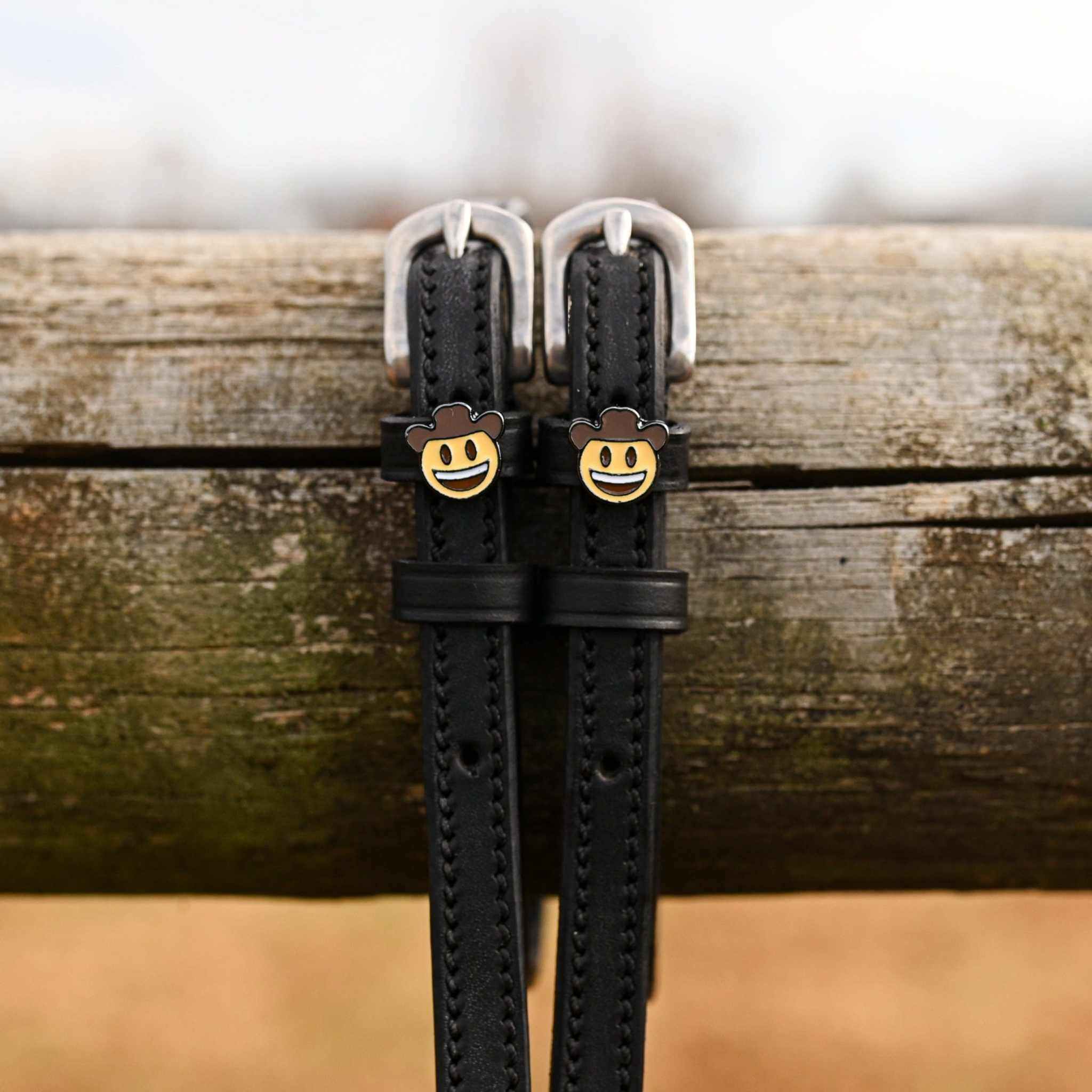 ManeJane Spur Straps Cowboy Emoji Spur Strap equestrian boot socks boot socks thin socks riding socks pattern socks tall socks funny socks knee high socks horse socks horse show socks
