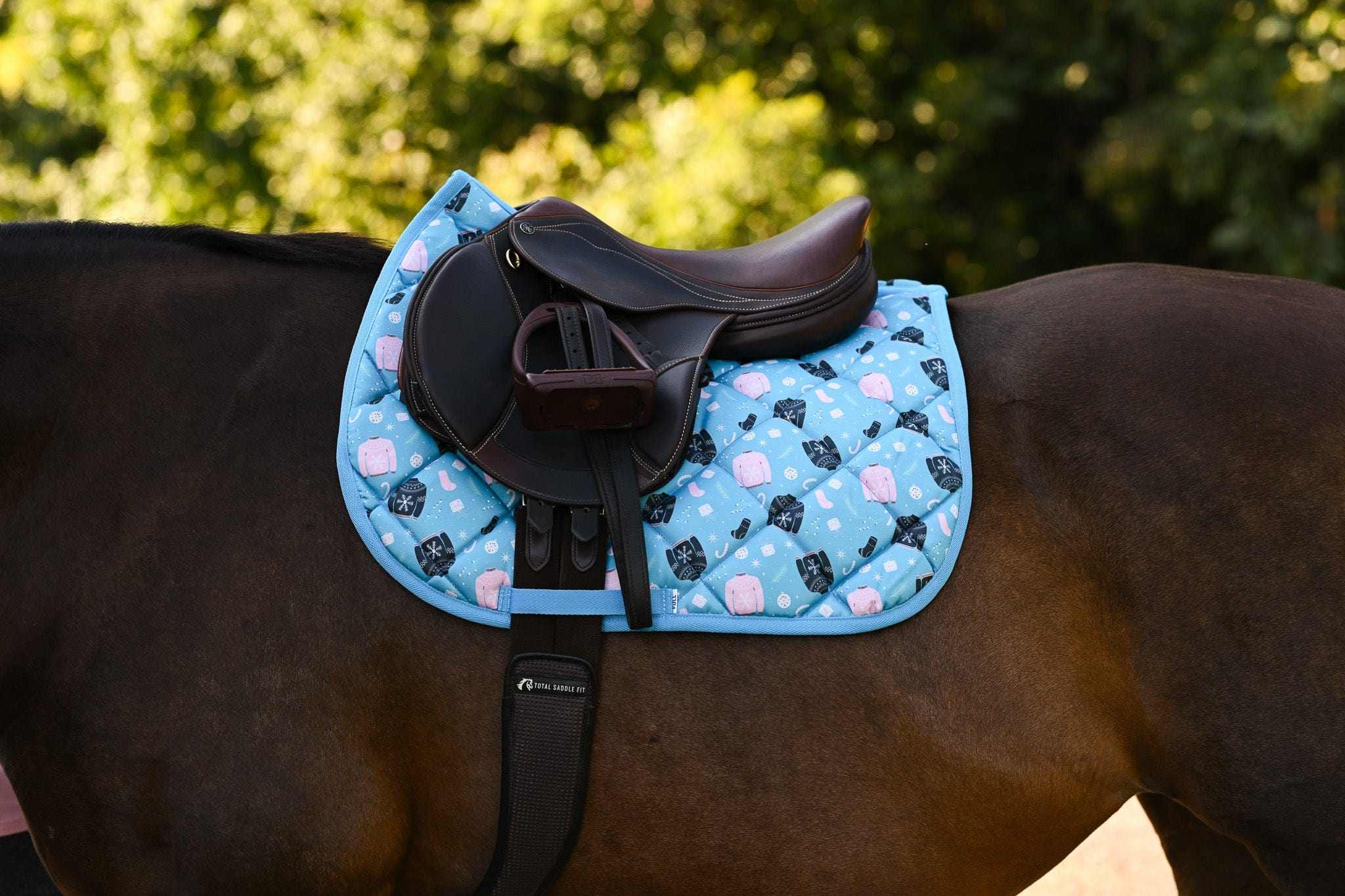 Dreamers & Schemers Cozy Saddle Pad – patterned saddle pad, equestrian gift, horseback riding gear from Dreamers & Schemers Saddle Pads