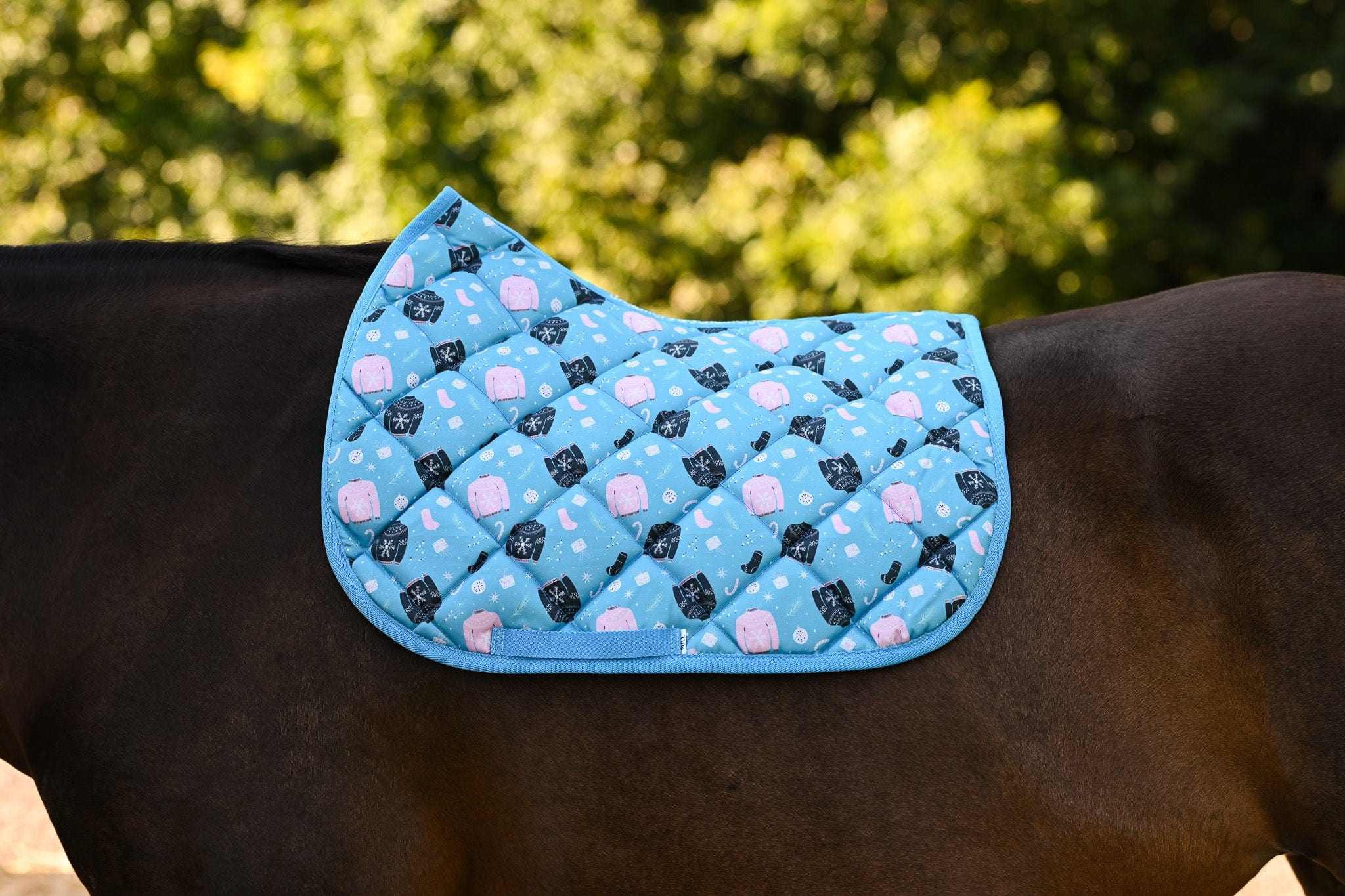 Dreamers & Schemers Cozy Saddle Pad – patterned saddle pad, equestrian gift, horseback riding gear from Dreamers & Schemers Saddle Pads