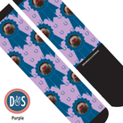 Custom AL Custom Socks Adult / Purple Custom Blue Ribbon with Blue Horseshoes Socks 1 Photo equestrian boot socks boot socks thin socks riding socks pattern socks tall socks funny socks knee high socks horse socks horse show socks