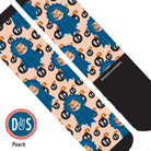 Custom AL Custom Socks Adult / Peach Custom Blue Ribbon with F Bombs Socks 1 Photo equestrian boot socks boot socks thin socks riding socks pattern socks tall socks funny socks knee high socks horse socks horse show socks