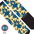 Custom AL Custom Socks Adult / Yellow Custom Blue Ribbon with F Bombs Socks 1 Photo equestrian boot socks boot socks thin socks riding socks pattern socks tall socks funny socks knee high socks horse socks horse show socks