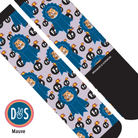 Custom AL Custom Socks Adult / Mauve Custom Blue Ribbon with F Bombs Socks 1 Photo equestrian boot socks boot socks thin socks riding socks pattern socks tall socks funny socks knee high socks horse socks horse show socks