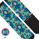 Custom AL Custom Socks Adult / Teal Custom Blue Ribbon with F Bombs Socks 1 Photo equestrian boot socks boot socks thin socks riding socks pattern socks tall socks funny socks knee high socks horse socks horse show socks