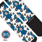 Custom AL Custom Socks Adult / White Custom Blue Ribbon with F Bombs Socks 1 Photo equestrian boot socks boot socks thin socks riding socks pattern socks tall socks funny socks knee high socks horse socks horse show socks