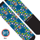 Custom AL Custom Socks Adult / Blue Custom Blue Ribbon with Lucky Treats Socks 1 Photo equestrian boot socks boot socks thin socks riding socks pattern socks tall socks funny socks knee high socks horse socks horse show socks