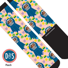 Custom AL Custom Socks Adult / Peach Custom Blue Ribbon with Lucky Treats Socks 1 Photo equestrian boot socks boot socks thin socks riding socks pattern socks tall socks funny socks knee high socks horse socks horse show socks
