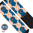 Custom AL Custom Socks Adult / Peach Custom Blue Ribbon with Stable Snackies Socks 1 Photo equestrian boot socks boot socks thin socks riding socks pattern socks tall socks funny socks knee high socks horse socks horse show socks