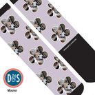 Custom AL Custom Socks Adult / Mauve Custom Flower Socks 1 Photo equestrian boot socks boot socks thin socks riding socks pattern socks tall socks funny socks knee high socks horse socks horse show socks