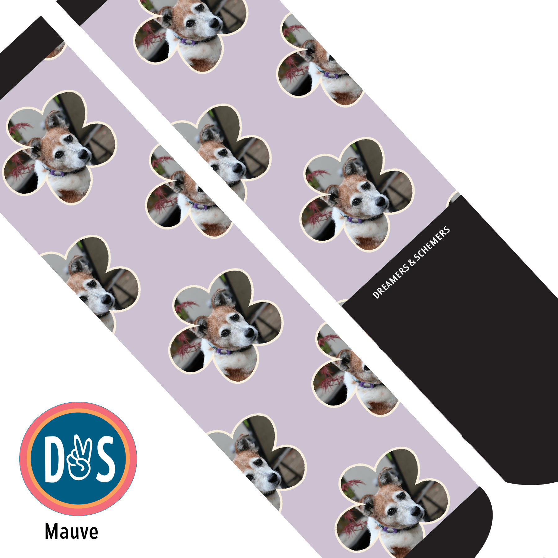 Custom AL Custom Socks Adult / Mauve Custom Flower Socks 1 Photo equestrian boot socks boot socks thin socks riding socks pattern socks tall socks funny socks knee high socks horse socks horse show socks